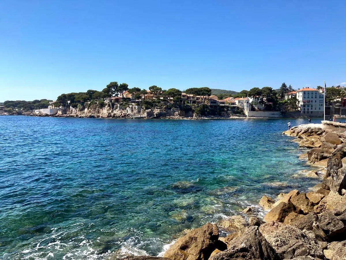 Apartment Bandol Azur - 2 Chambres, Balcon, Bord De Mer, Wifi, Climatise Et Parking Prive
